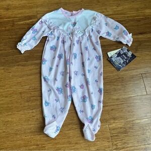 NWT‎ VINTAGE BABY B'GOSH 3-6 Month  Ruffle Floral Footie